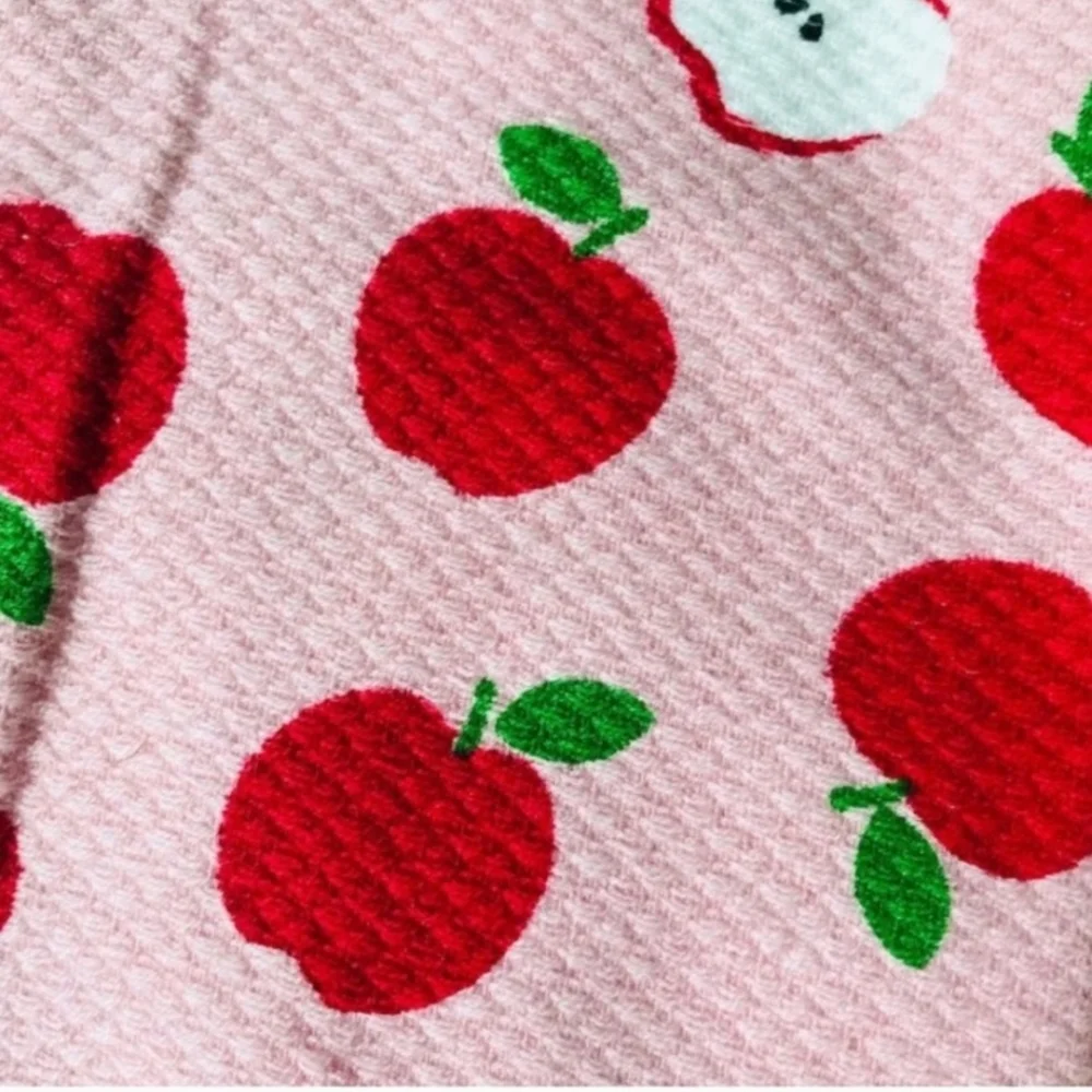Kate Spade Set of 2 Dish Towels with Red Apple Design NWT